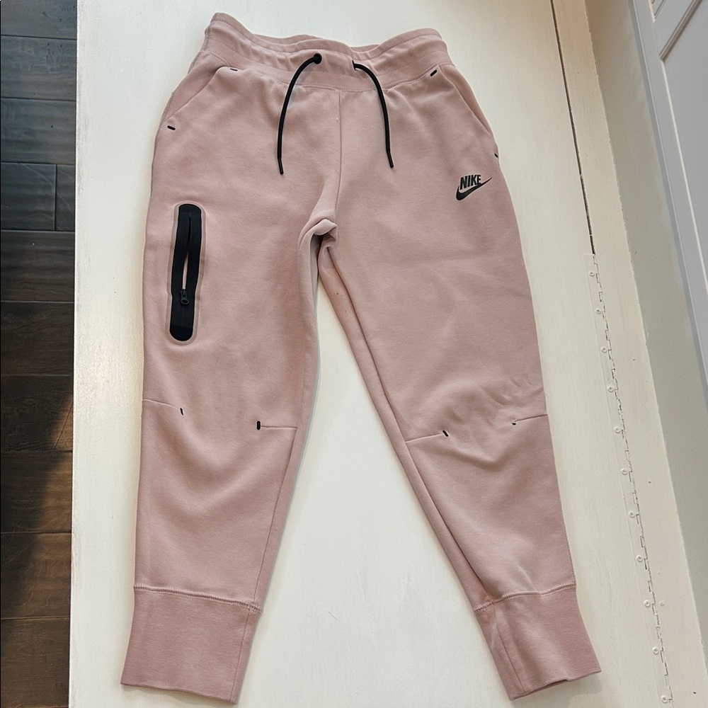 Nike Kids Light Pink Joggers with Black Accents NIKE TECH Nike Tech